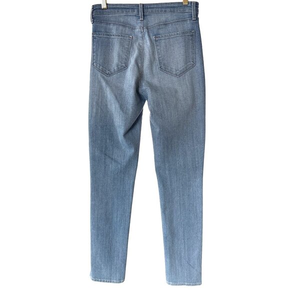 L'Agence Bowen‎ Jeans Size 27 Frayed Hem Skinny Mid Rise Fading Whiskering Light - Picture 7 of 10